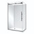 Symphony Premier Shower Set LH Flat Wall 1200 x 1000mm Black SP12X1BLFWLH
