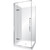 Edge Frameless Shower Enclosure Flat Wall Pivot Door 900 x 900mm x 2m High Silver