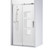 Evora Alcove 3 SIded Shower Sliding Door 1200 x 900mm Metallic Side Recessed Wall Centre Waste