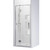 Evora Alcove 3 SIded Shower Pivot Door 900 x 900mm Metallic Side Recessed Wall Centre Waste