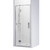 Evora Alcove 3 SIded Shower Pivot Door 900 x 900mm Metallic Flat Wall Centre Waste