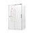 Evora Square Corner Shower Sliding Door 1200 x 900mm Metallic Corner-contour plus Wall Left Hand Centre Waste
