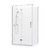 Evora Square Corner Shower Pivot Door 1200 x 900mm Metallic Corner-contour plus Wall Left Hand Centre Waste