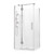 Evora Square Corner Shower Pivot Door 900 x 900mm Metallic Corner Contour plus Wall Centre Waste