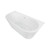 Evok Back-To-Wall Free Standing Bath Acrylic White 1705 x 758mm