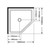 Aquero Angled Corner Shower Flat Wall Pivot Door 1000mm White