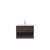 Carlton Wall Hung Vanity 1 Drawer Open Shelf 800mm Charred Oak