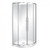 Curvato Corner Shower Set Round Flat Wall 820 x 820mm Silva