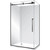 Edge Frameless Shower Enclosure Left Hand 1200 x 800mm x 2m High Sliding Door Black