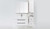 Tall Cupboard 1 Open Shelf 1 Door 2 Drawers 300 x 1700 x 290mm White