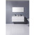 Qubo Wall Hung Vanity 4 Drawer Double Basin 1200mm Timber Veneer QU1204DWHT