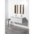 Qubo Wall Hung Vanity 2 Drawer Vertical Grooves 1200mm White QU120D2WHVG