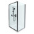Valencia Elite Square Corner Contour Shower Plus Wall 1000 x 1000mm Black Centre Waste