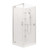Valencia Elite Corner Pivot Shower 900 x 750mm White Left Hand Centre Waste