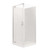 Valencia Elite Pivot Door Shower Square Corner 900 x 900mm Flat Wall Center Waste White Trim