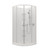 Valencia Elite Sliding Door Shower Round Corner 900 x 900mm Corner Contour Plus Centre Waste White Trim
