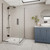 Apex Hinged Corner Tile Centre Waste 900 x 900 x 2040mm Gun Metal