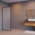 Reeded Glass Framed Panel 1000 x 1960mm High Black