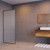 Reeded Glass Framed Panel 1000 x 1960mm High Gun Metal