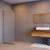 Reeded Glass Curved Panel 900 x 1960mm High Brushed Brass