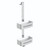 Edge Hanging Caddy 2 Tier Stainless Steel/White
