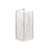 Valencia Elite Pivot Door Shower Square Corner 1000 x 1000mm Flat Wall Centre Waste Satin Silver Trim