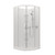 Valencia Elite Sliding Door Shower Round Corner 1000 x 1000mm Corner Contour Plus Rear Waste White Trim