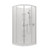 Valencia Elite Sliding Door Shower Round Corner 1000 x 1000mm Corner Contour Plus Rear Waste Metallic Trim