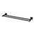 Radii Double Towel Rail 600mm Round Plate Matte Black RA813 MB