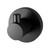 Radii Robe Hook Round Plate Matte Black RA897 MB