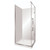 Edge Frameless Shower Enclosure Left Hand Flat Wall Pivot Door 900 x 1000mm x 2m High Silver