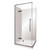 Edge Frameless Shower Enclosure LH Flat Wall Pivot Door 1000 x 900mm x 2m High Black