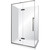 Edge Frameless Shower Enclosure Left Hand Flat Wall Pivot Door 1200 x 900mm x 2m High Black