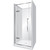 Edge Frameless Alcove Shower Enclosure Flat Wall 1000 x 1000 x 1000mm x 2m High Silver