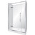 Edge Frameless Shower Enclosure Flat Wall 800 x 1200 x 800mm x 2m High Silver