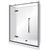 Edge Frameless Shower Enclosure Flat Wall Pivot Door 900 x 1600 x 900mm x 2m High Black