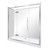 Edge Frameless Alcove Shower Enclosure Flat Wall 900 x 1800 x 900mm x 2m High Silver