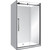Edge Frameless Shower Enclosure Right Hand Sliding Door 1000 x 1200 x 1000mm x 2m High Black
