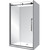 Edge Alcove Shower Enclosure Frameless Left Hand 1000 x 1400 x 1000mm x 2m High Sliding Door Black