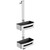 Edge Hanging Shower Caddy 2-Tier With Hook Stainless Steel/Black