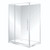 Symphony Aquero Corner Shower Set LH Flat Wall Sliding Door 1200 x 800mm White S12X8AQSLHWHFWZ