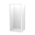 Pacific Shower Enclosure Kit 900 x 900mm 2 Sided Flat Wall Pivot Door White Corner Waste