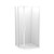 Pacific Shower Enclosure Kit 900 x 900mm Round 2 Sided Flat Wall Sliding Door White Corner Waste