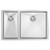 Kitchen Sink Double Bowl 695 x 440mm Right Hand Main Bowl