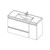 Dusk Wall Hung Vanity 1200 3 Drawers 1 Door Woodgrain 2492-WG