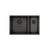 Aurora Kitchen Sink AA605R Bowl and 1/4 Black PVD WBP515146