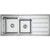 Everglade Kitchen Sink EE202R Bowl and 3/4 With Drainer On Right 1160 x 500mm WBP511359