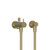 Tube Shower Column Renovation Kit Brushed Brass