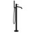 Tube Floor Mount Bath Filler With Hand Shower Matt Black