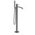 Tube Floor Mount Bath Filler With Hand Shower Gunmetal